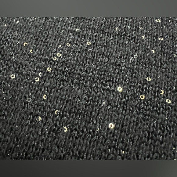 NWT TALBOTS Navy Blue Sparkly Sequins Long Sleeve Sweater $89 Size XS - Picture 5 of 7